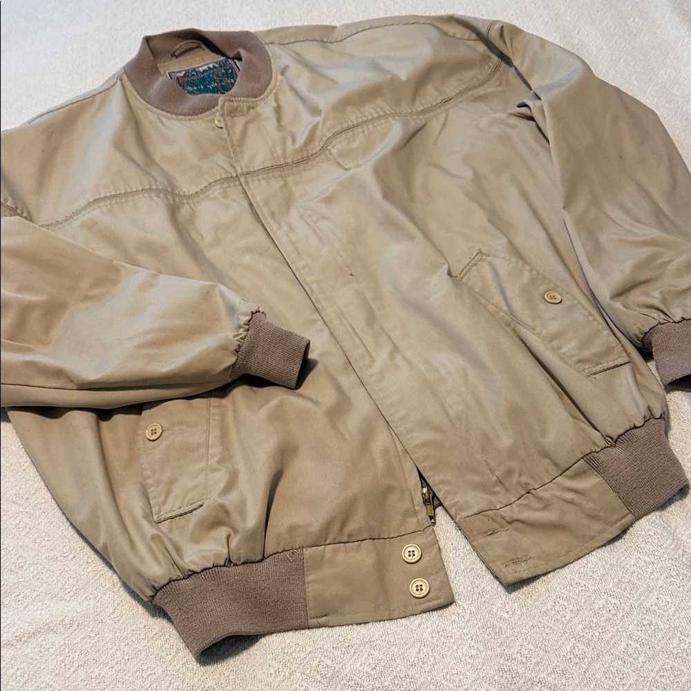 Men's Classic Tan Lightweight all weather Bomber Jacket